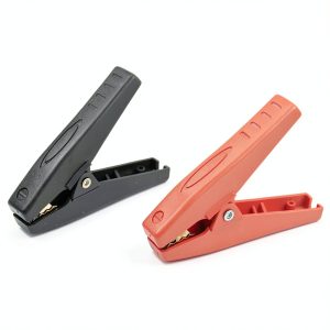 Alligator Clip Plastic Handle 380V 90A Test Clamp by Uxcell 2 Pack-0
