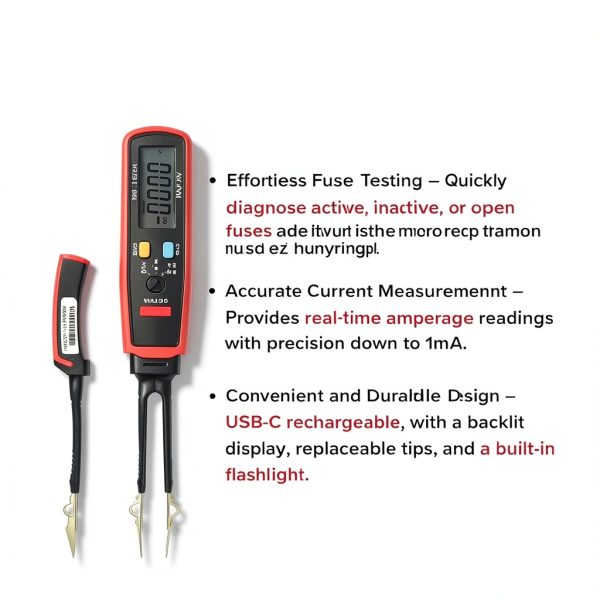 Draw Fuse Tester Automotive BIBIFACTORY RX09 1‑80A with Flashlight-3