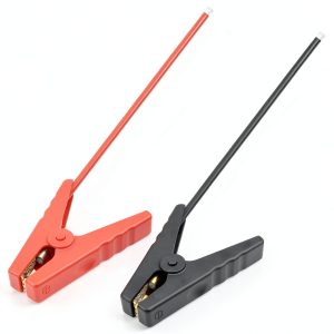 MEIRIYFA Battery Alligator Clips to 10AWG Bare Wire Crocodile Clamps 50A High Current Alligator Clips Cable for Power Stations Car Battery Emergency Hitch Rescue -11.8in/30cm-0