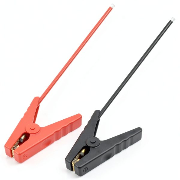 MEIRIYFA Battery Alligator Clips to 10AWG Bare Wire Crocodile Clamps 50A High Current Alligator Clips Cable for Power Stations Car Battery Emergency Hitch Rescue -11.8in/30cm-0